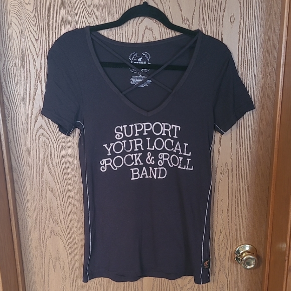 Trunk Ltd Tops - Trunk Ltd Black Rock & Roll Band Tee
